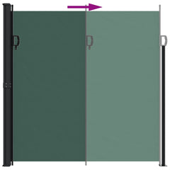 vidaXL Retractable Side Awning Dark Green 200x600 cm 5