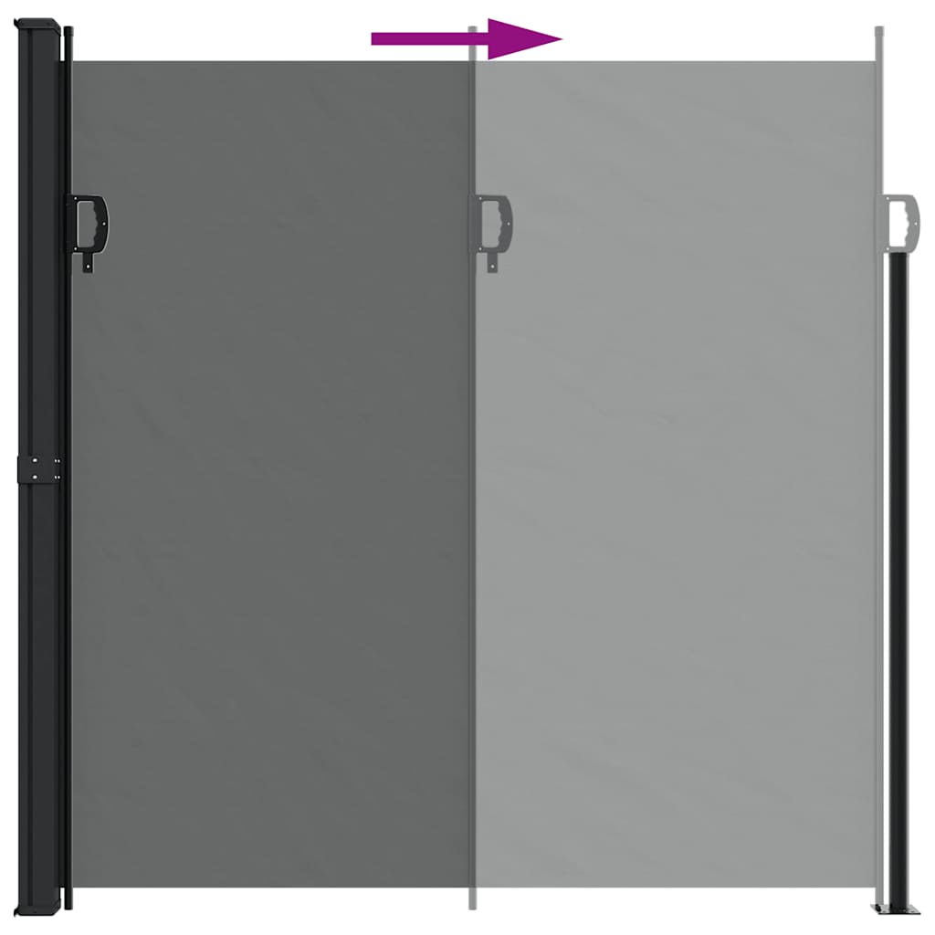 vidaXL Retractable Side Awning Anthracite 200x600 cm 6