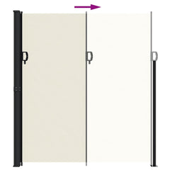 vidaXL Retractable Side Awning Cream 220x600 cm 5