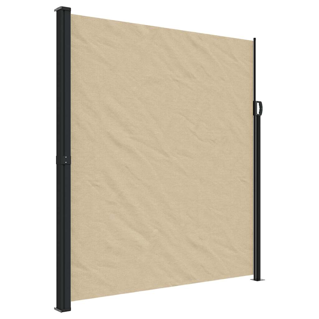 vidaXL Retractable Side Awning Beige 220x600 cm 2