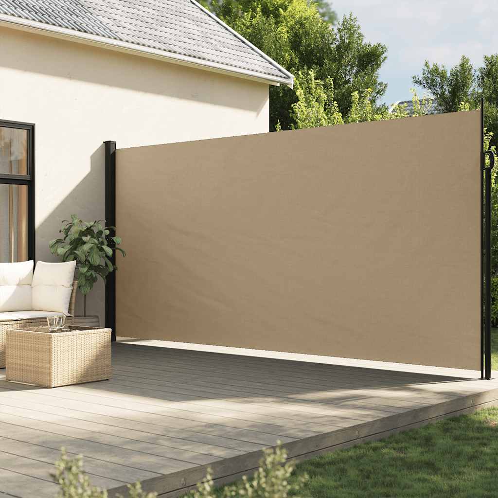 vidaXL Retractable Side Awning Beige 220x600 cm 1