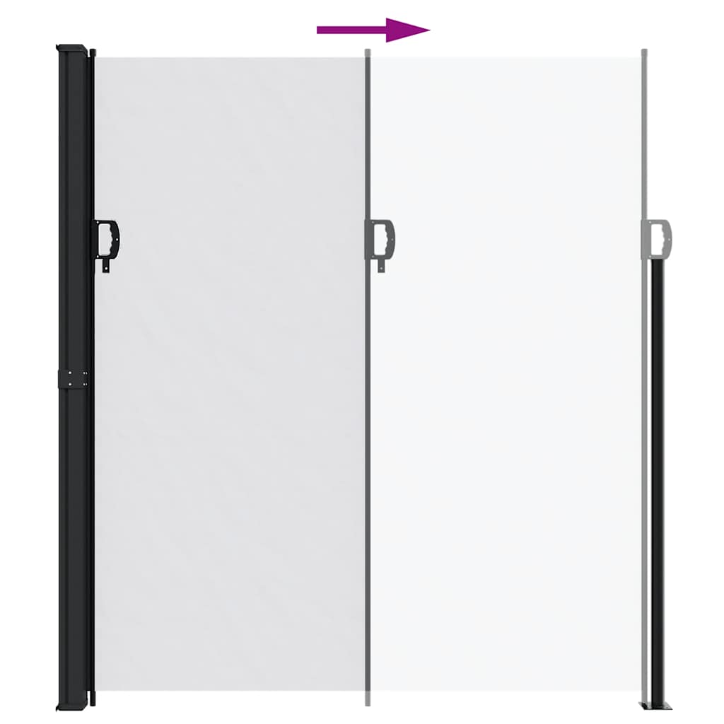 vidaXL Retractable Side Awning White 220x600 cm 5
