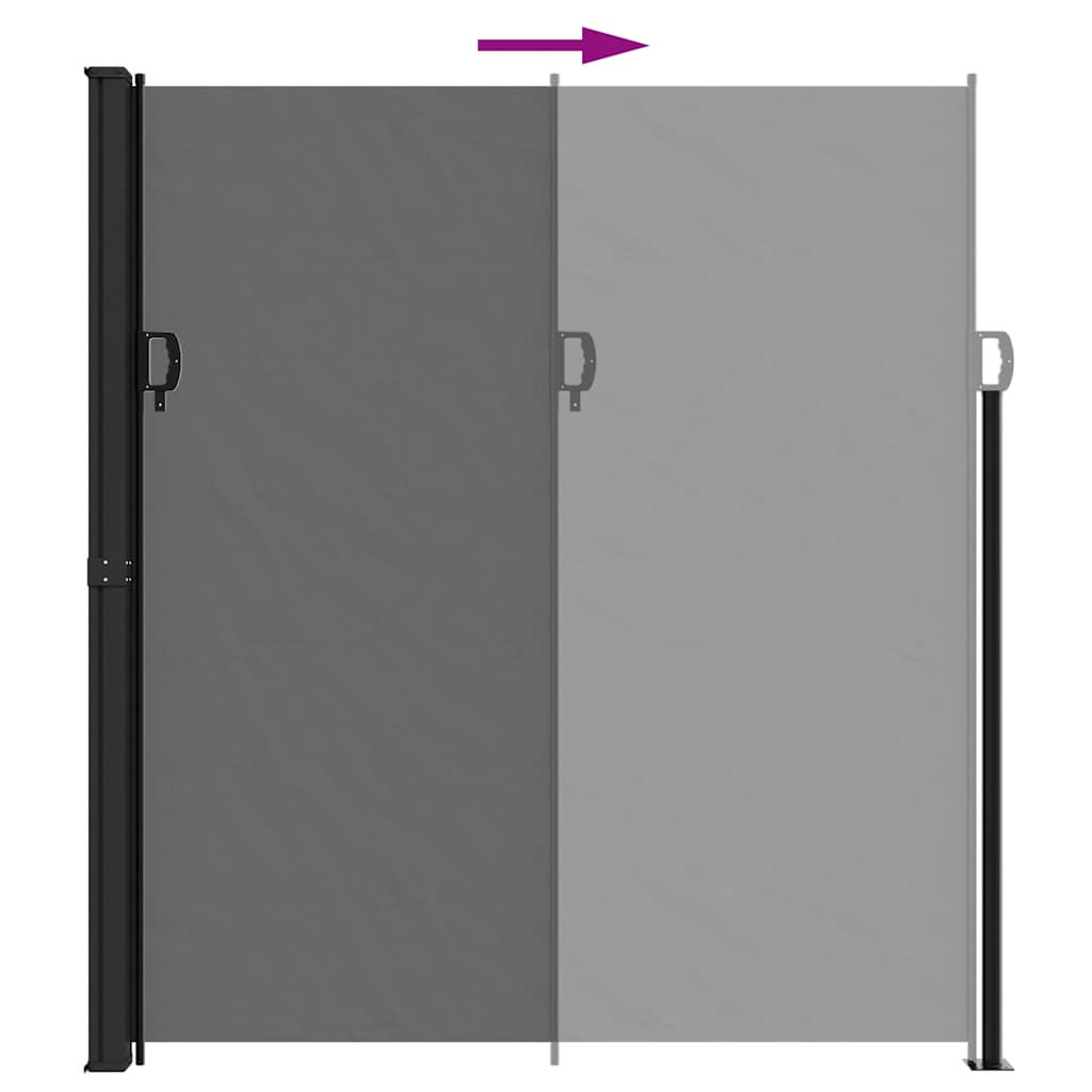 vidaXL Retractable Side Awning Anthracite 220x600 cm 6