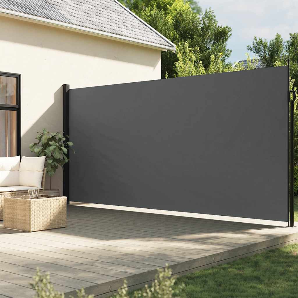 vidaXL Retractable Side Awning Anthracite 220x600 cm 1