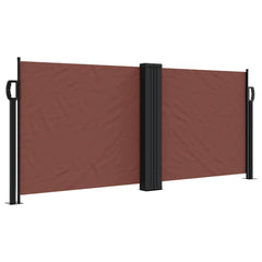 vidaXL Retractable Side Awning Brown 100x600 cm 2