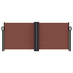 vidaXL Retractable Side Awning Brown 100x600 cm 3