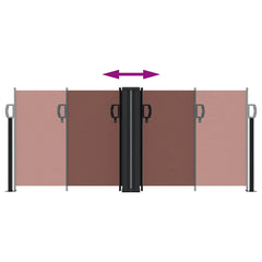 vidaXL Retractable Side Awning Brown 100x600 cm 5