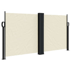 vidaXL Retractable Side Awning Cream 120x600 cm 2