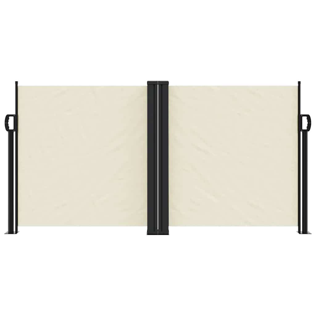 vidaXL Retractable Side Awning Cream 120x600 cm 3