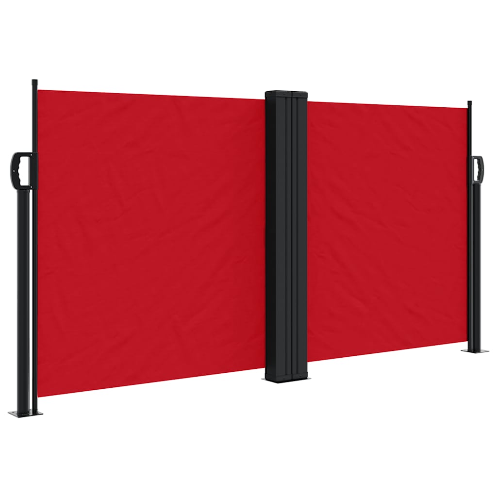 vidaXL Retractable Side Awning Red 120x600 cm 2