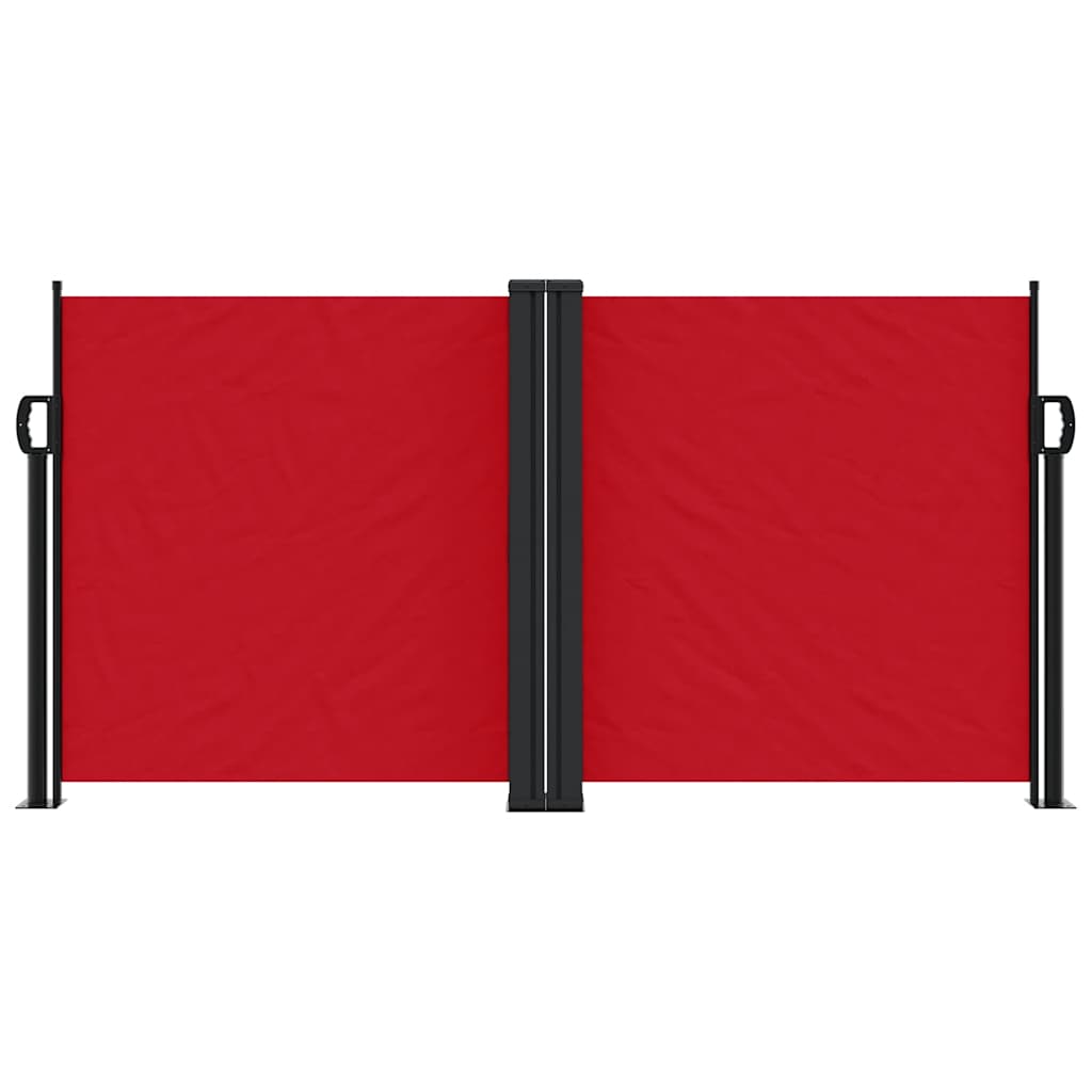 vidaXL Retractable Side Awning Red 120x600 cm 3
