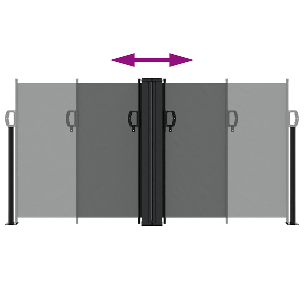 vidaXL Retractable Side Awning Anthracite 120x600 cm 5