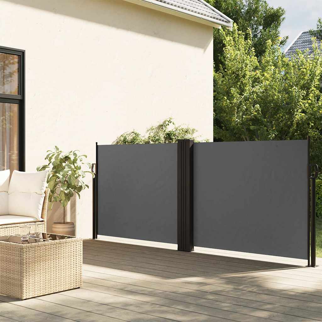vidaXL Retractable Side Awning Anthracite 120x600 cm 1