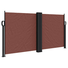 vidaXL Retractable Side Awning Brown 120x600 cm 2