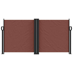 vidaXL Retractable Side Awning Brown 120x600 cm 3