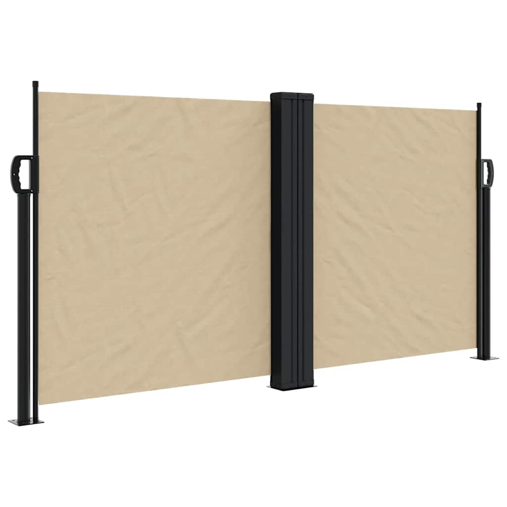 vidaXL Retractable Side Awning Beige 120x600 cm 2