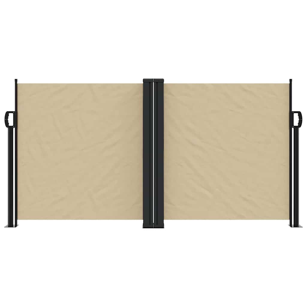 vidaXL Retractable Side Awning Beige 120x600 cm 3