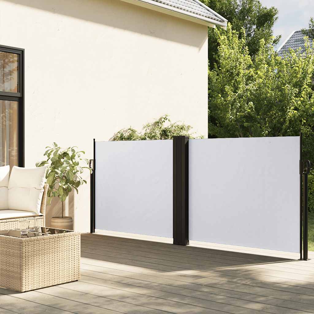 vidaXL Retractable Side Awning White 120x600 cm 1