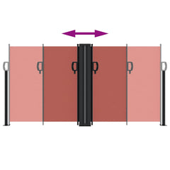 vidaXL Retractable Side Awning Terracotta 120x600 cm 5