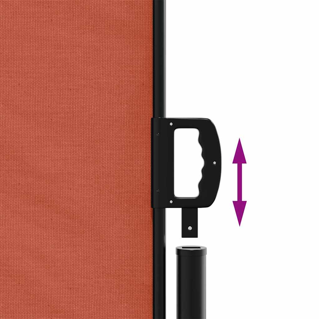 vidaXL Retractable Side Awning Terracotta 120x600 cm 6