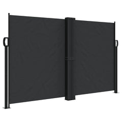 vidaXL Retractable Side Awning Black 140x600 cm 2