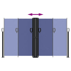 vidaXL Retractable Side Awning Blue 140x600 cm 5
