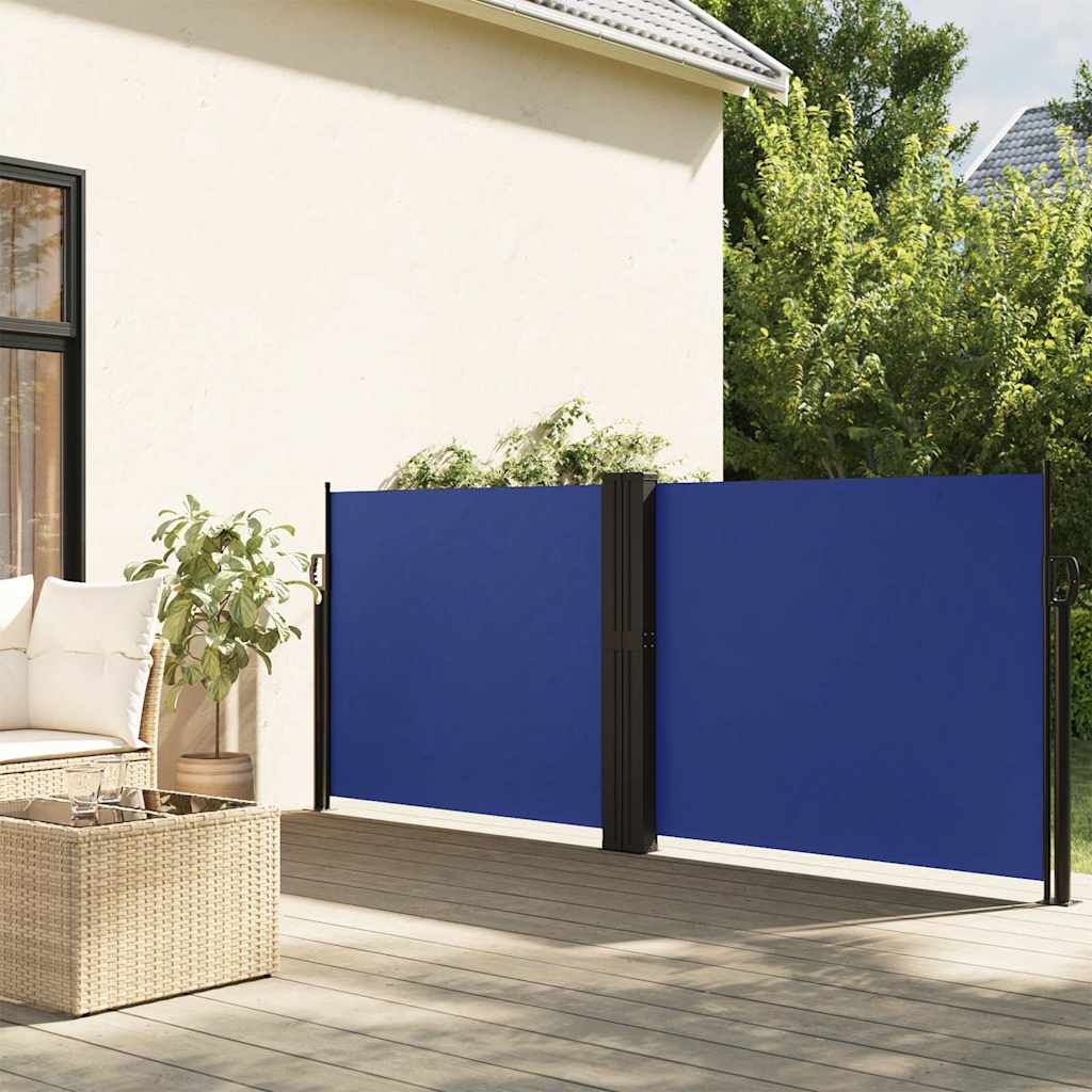 vidaXL Retractable Side Awning Blue 140x600 cm 1