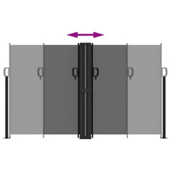 vidaXL Retractable Side Awning Anthracite 140x600 cm 5