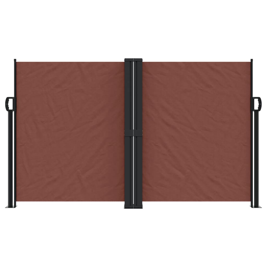 vidaXL Retractable Side Awning Brown 140x600 cm 3