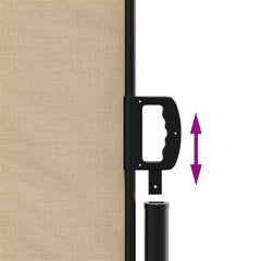 vidaXL Retractable Side Awning Beige 140x600 cm 6
