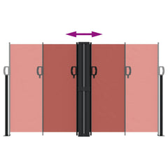 vidaXL Retractable Side Awning Terracotta 140x600 cm 5