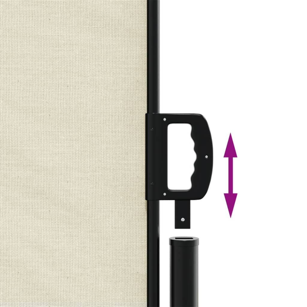 vidaXL Retractable Side Awning Cream 160x600 cm 6