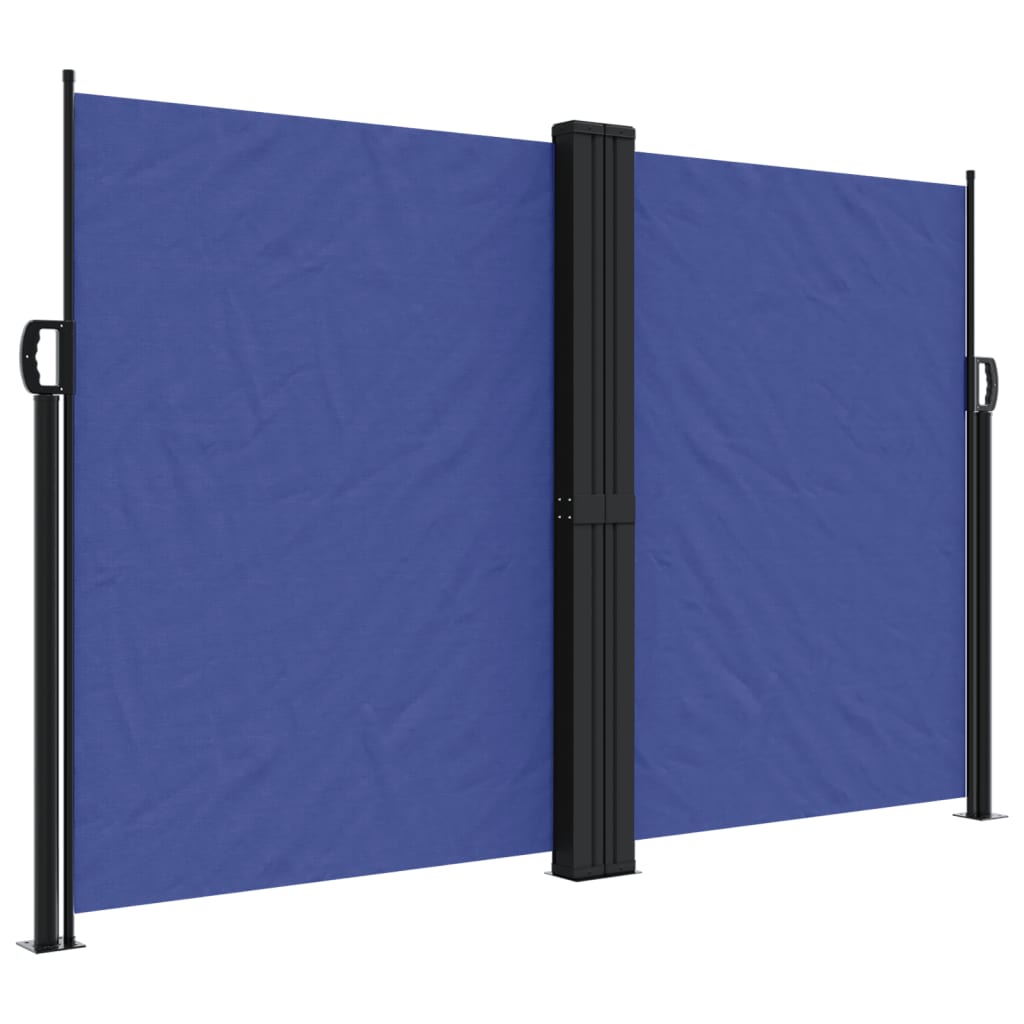 vidaXL Retractable Side Awning Blue 160x600 cm 2