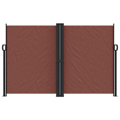 vidaXL Retractable Side Awning Brown 160x600 cm 3