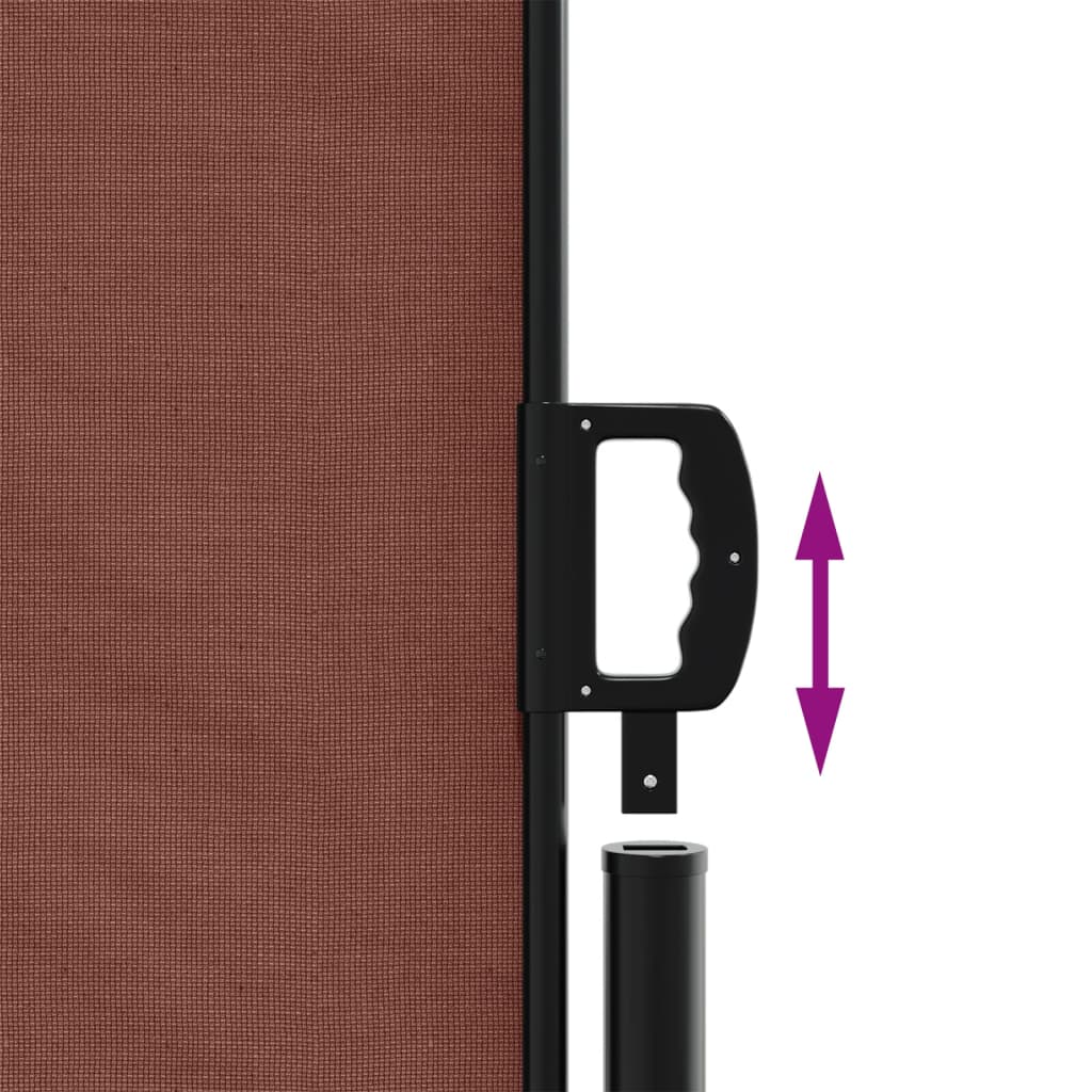 vidaXL Retractable Side Awning Brown 160x600 cm 6