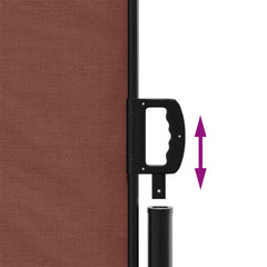 vidaXL Retractable Side Awning Brown 160x600 cm 6