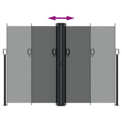 vidaXL Retractable Side Awning Anthracite 180x600 cm 5