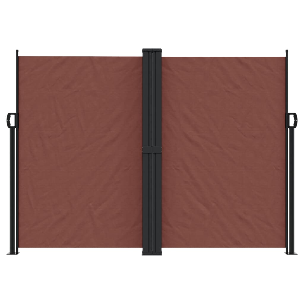 vidaXL Retractable Side Awning Brown 180x600 cm 3