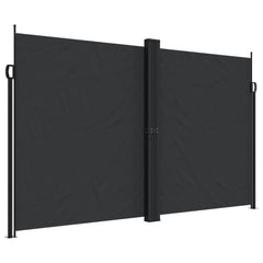vidaXL Retractable Side Awning Black 200x600 cm 2