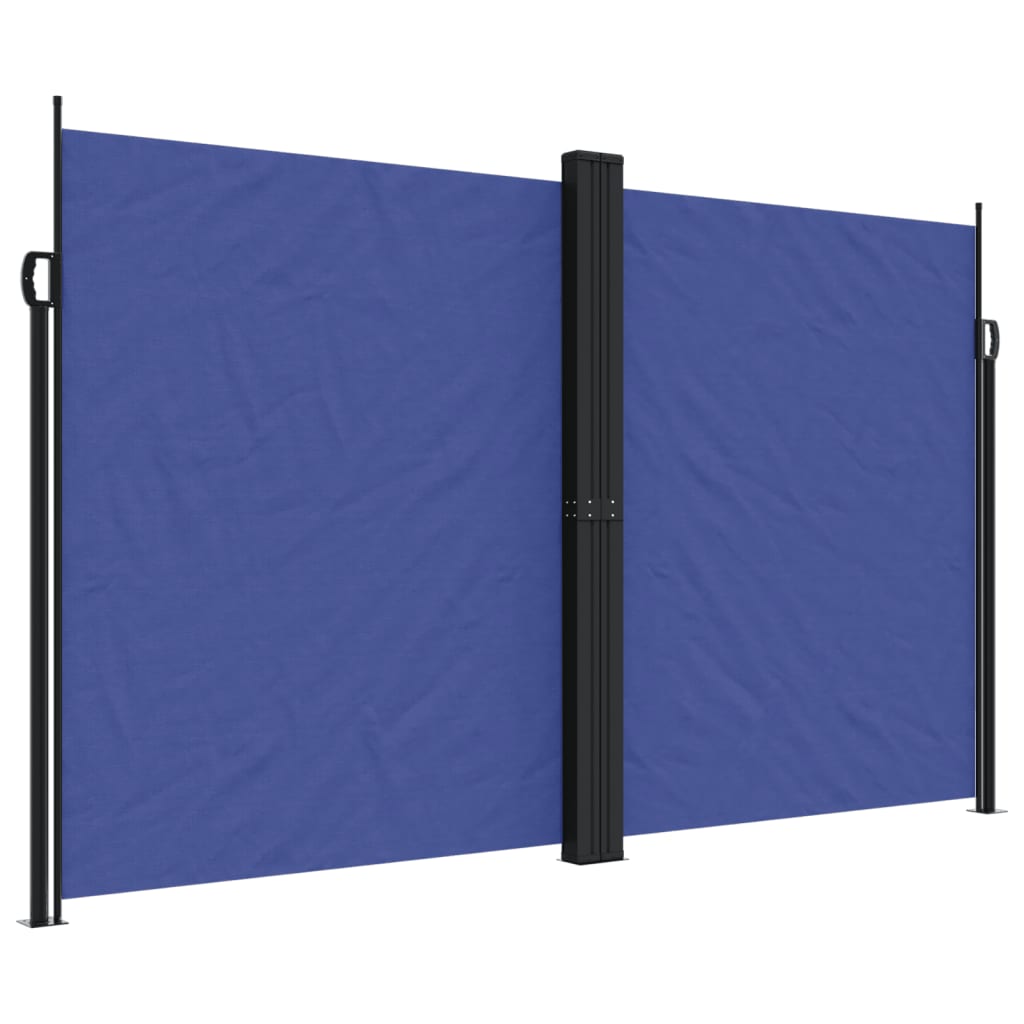 vidaXL Retractable Side Awning Blue 200x600 cm 2