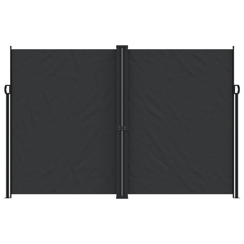 vidaXL Retractable Side Awning Black 220x600 cm 3
