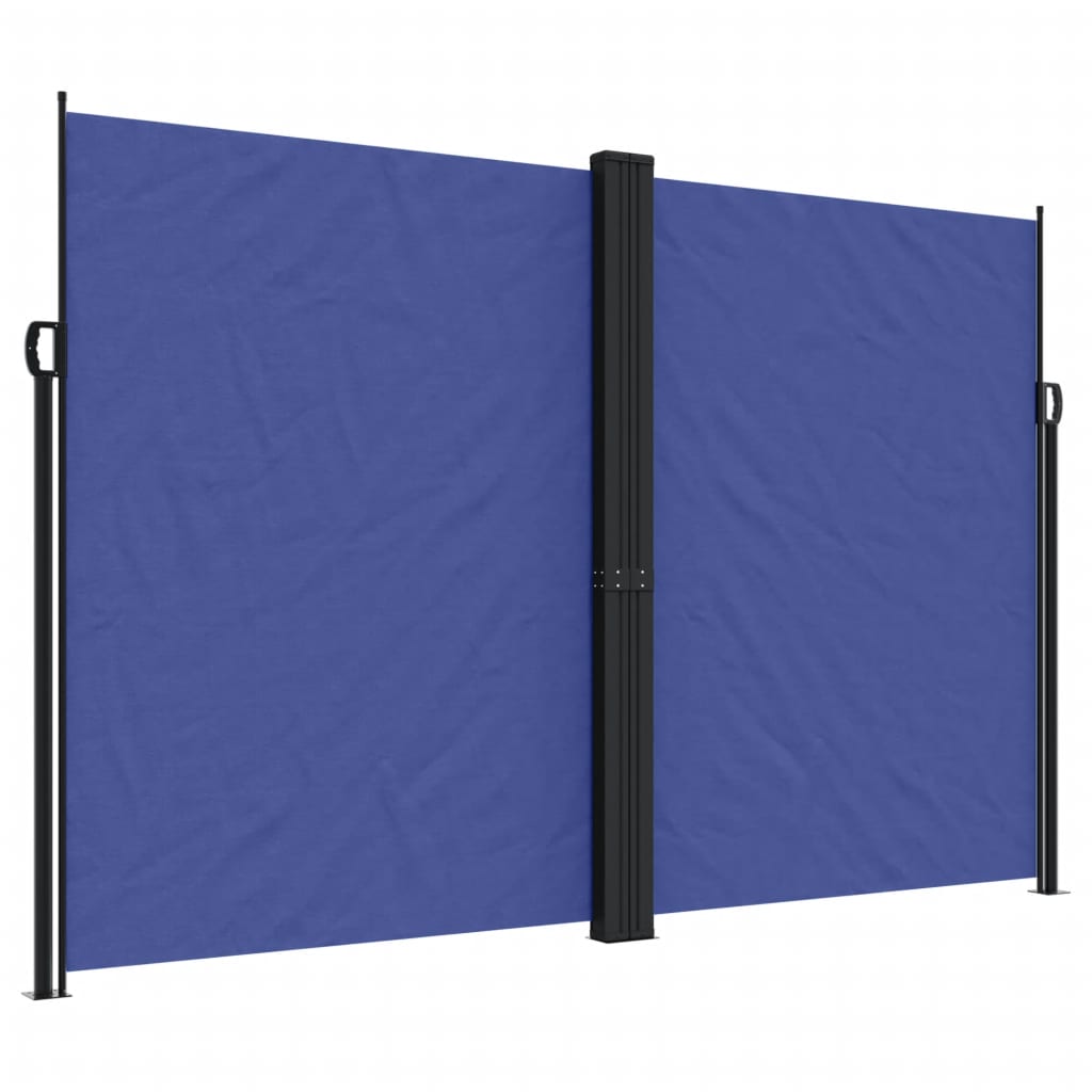vidaXL Retractable Side Awning Blue 220x600 cm 2
