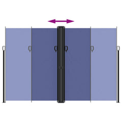 vidaXL Retractable Side Awning Blue 220x600 cm 5