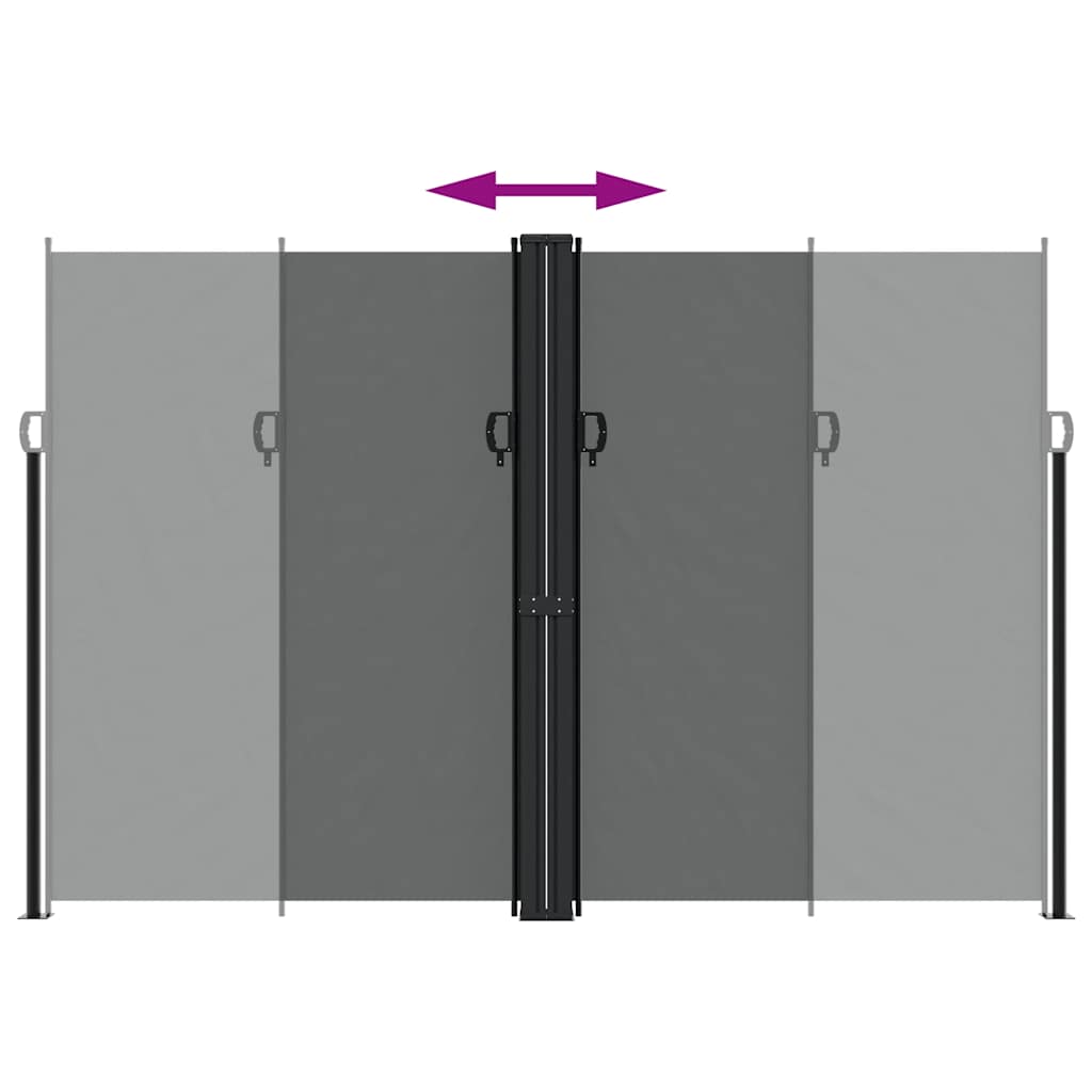 vidaXL Retractable Side Awning Anthracite 220x600 cm 5