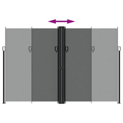 vidaXL Retractable Side Awning Anthracite 220x600 cm 5