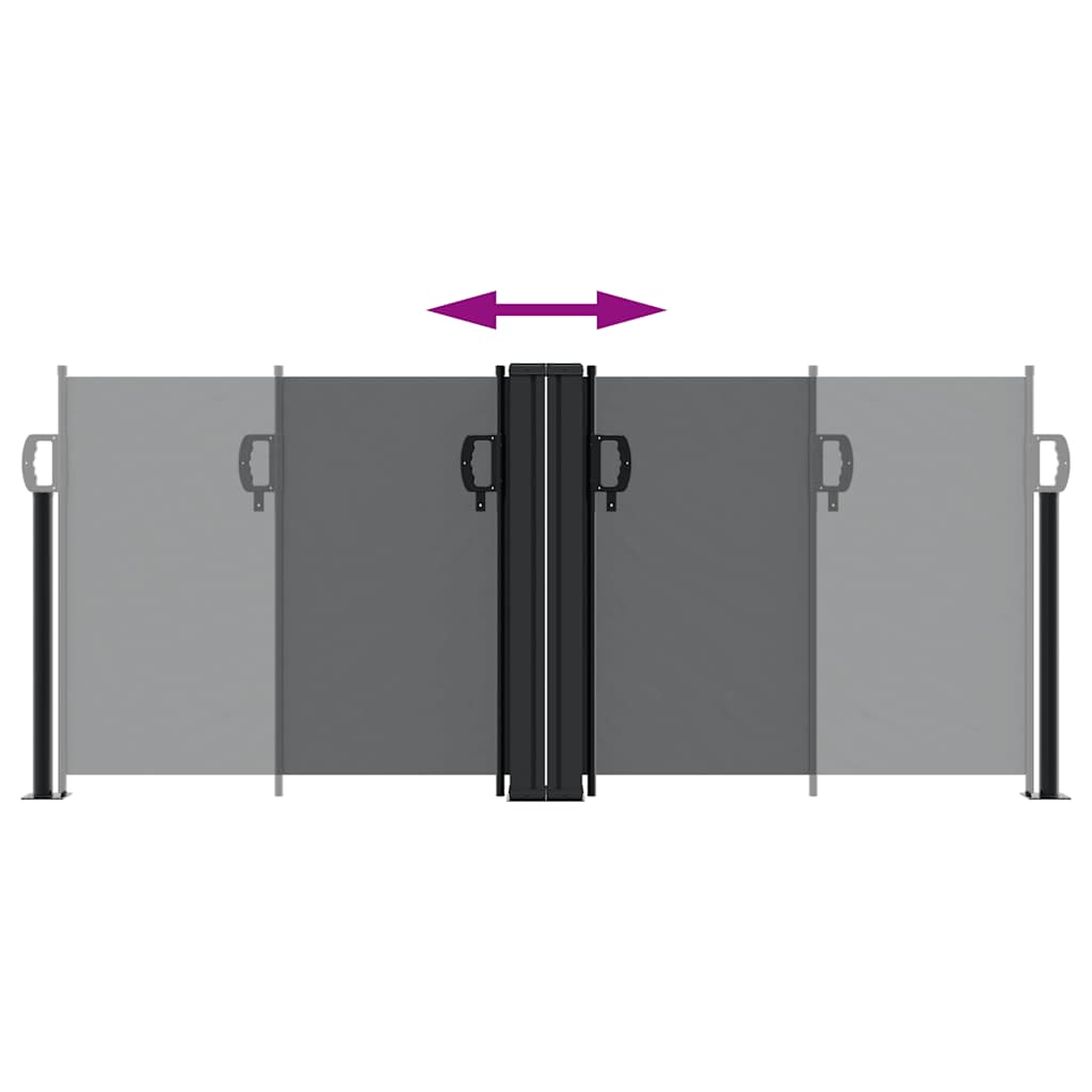 vidaXL Retractable Side Awning Black 100x1000 cm 5