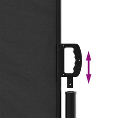 vidaXL Retractable Side Awning Black 100x1000 cm 6