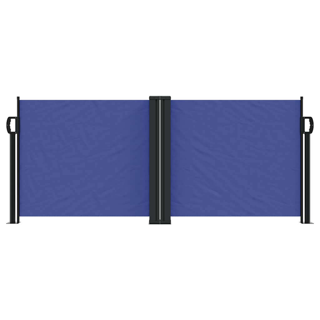 vidaXL Retractable Side Awning Blue 100x1000 cm 3