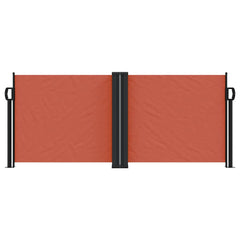 vidaXL Retractable Side Awning Terracotta 100x1000 cm 3