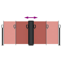 vidaXL Retractable Side Awning Terracotta 100x1000 cm 5